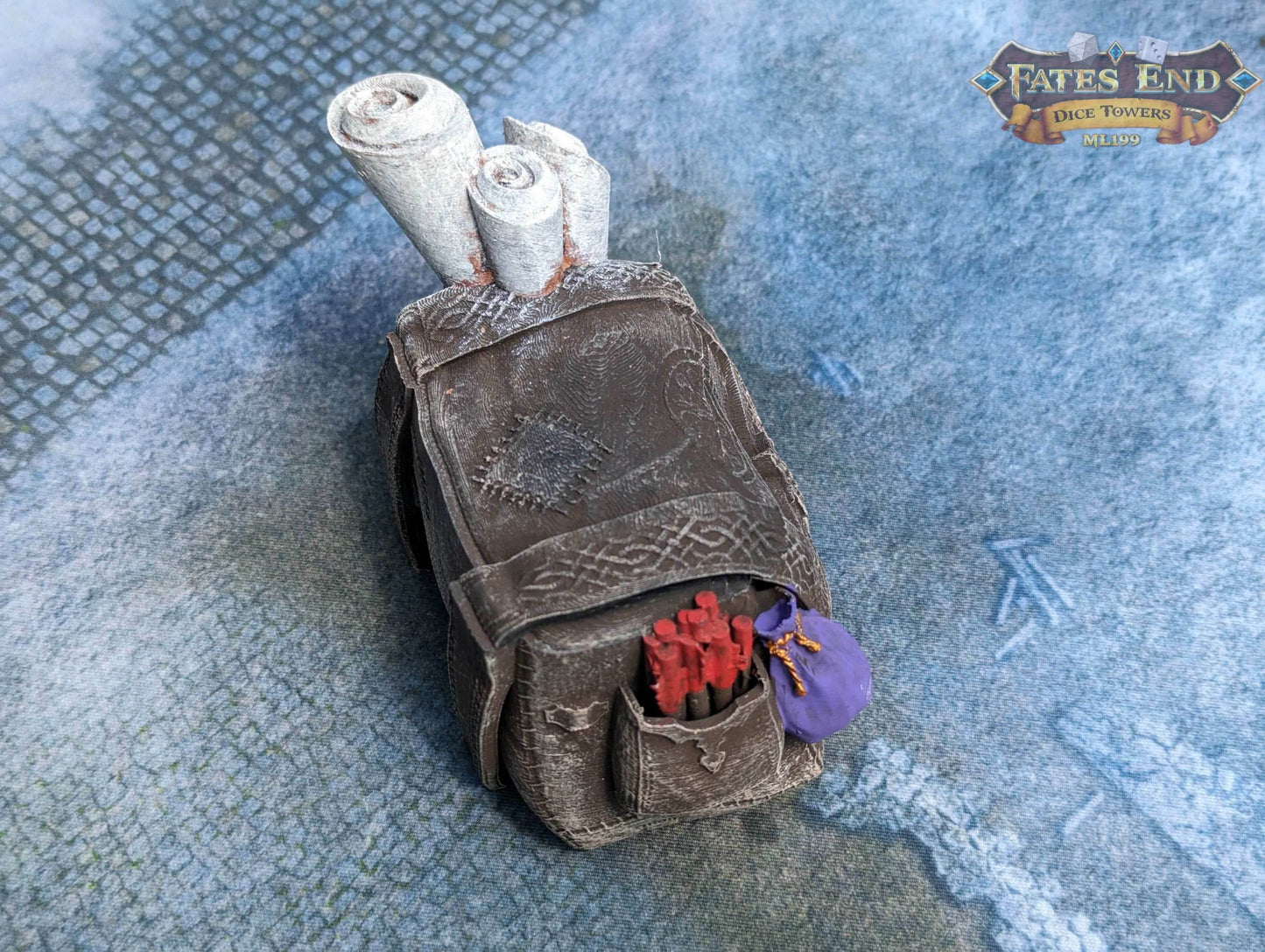 Rogue Pack 3D Printed Dice Jail | RPG Dice Vault | D20 Box | Player Gift - Fate's End Collection - Keep your mischievous dice in check! - Black / Yes- Include Random Dice Set