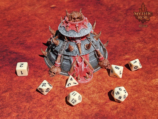 Barbarian Class 3D Printed Dice Jail | Mythic Roll by Unchained Games | DnD Player Gift | D20 Dice Vault | - Unleash the fury! - Black / Yes- Include Random Dice Set