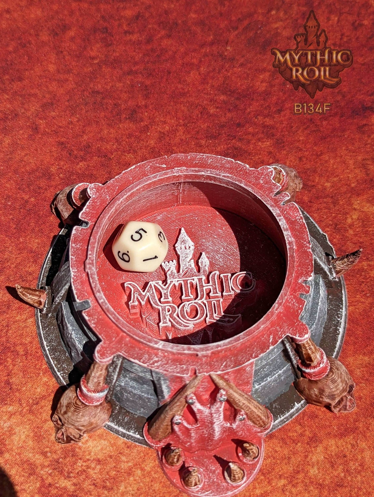 Barbarian Class 3D Printed Dice Jail | Mythic Roll by Unchained Games | DnD Player Gift | D20 Dice Vault | - Unleash the fury! - Black / Yes- Include Random Dice Set