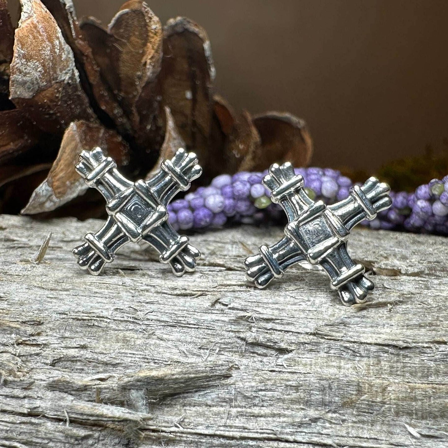 Springtide Saint Brigid's Cross Earrings - 