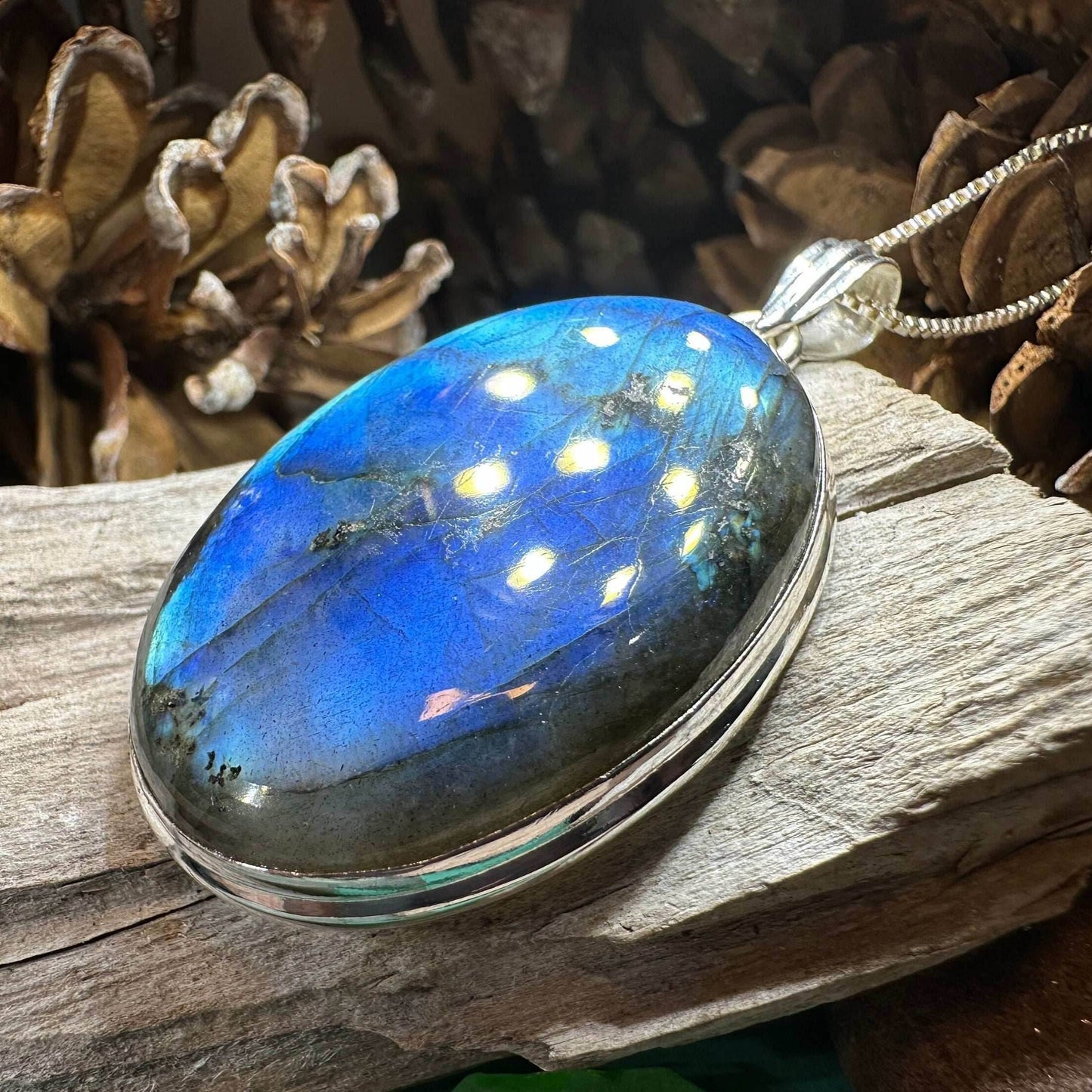 Blue Celtic Night Labradorite Necklace - 18 / Extra Large