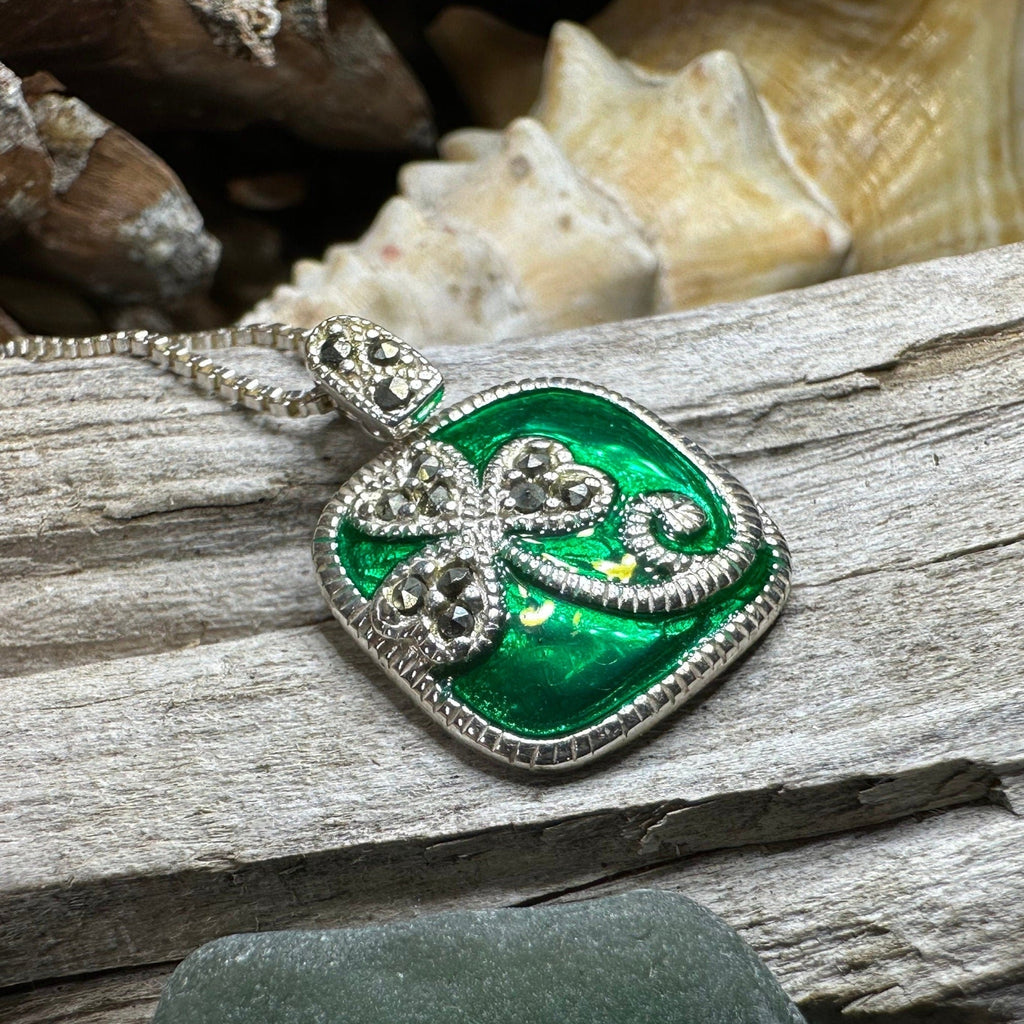 Shannyn Shamrock Enamel Necklace