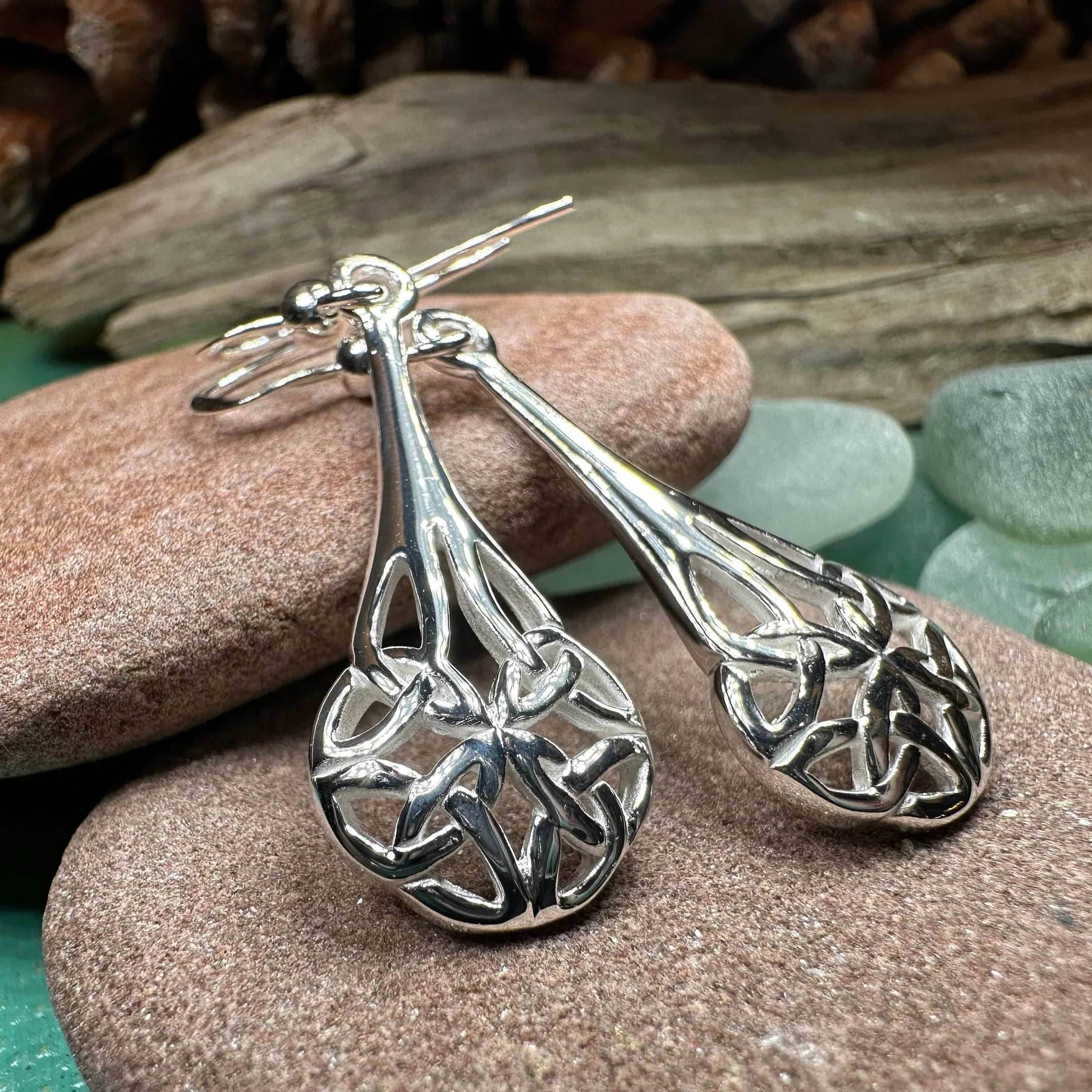 Celtic Teardrop Earrings - 