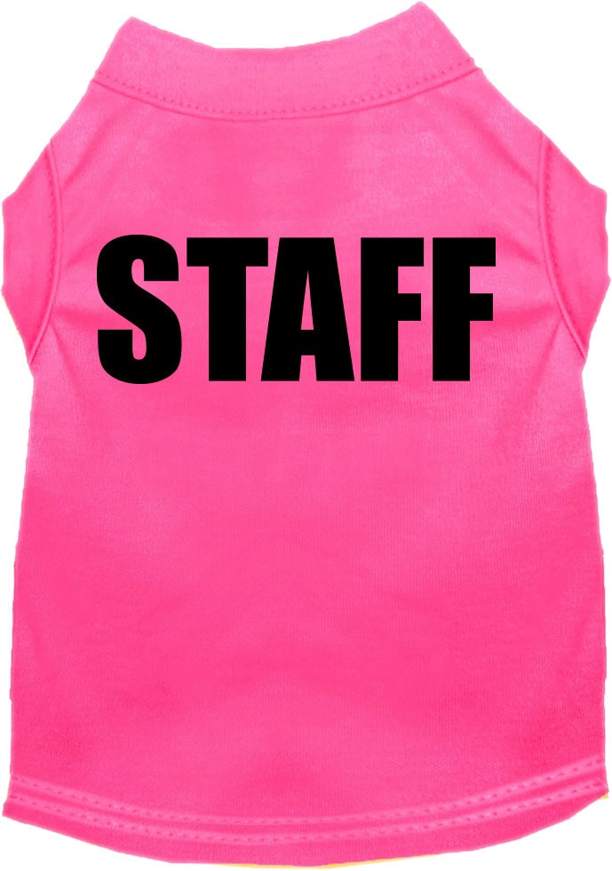 Pet Dog & Cat Shirt Screen Printed, "Staff Costume"