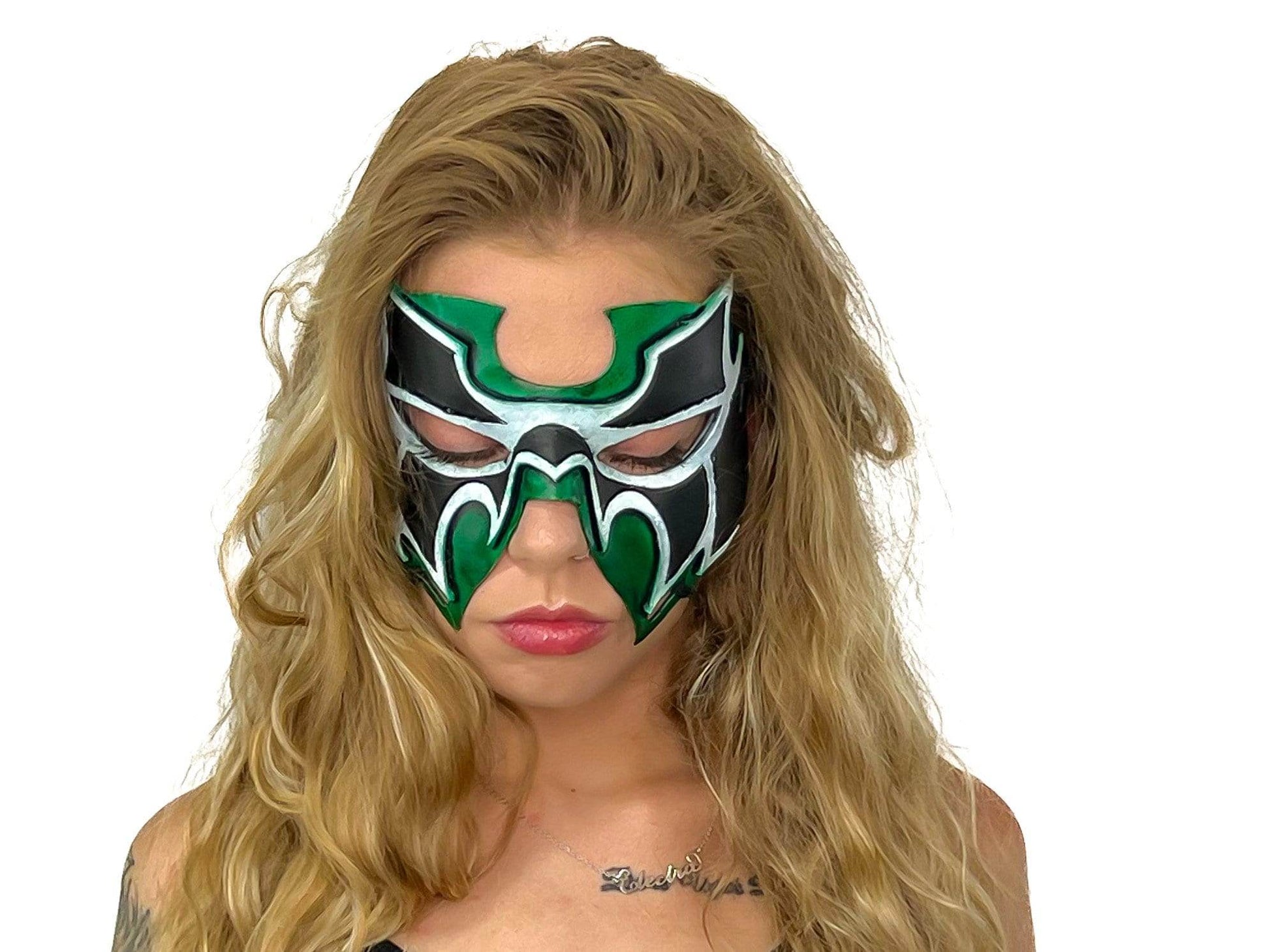 Super Hero Wrestling Mask Handmade Genuine Leather Mask - 