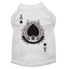 Halloween Pet Dog & Cat Shirt Screen Printed, "Ace Of Spades Costume"