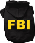 Halloween Pet Hoodie "FBI Costume"