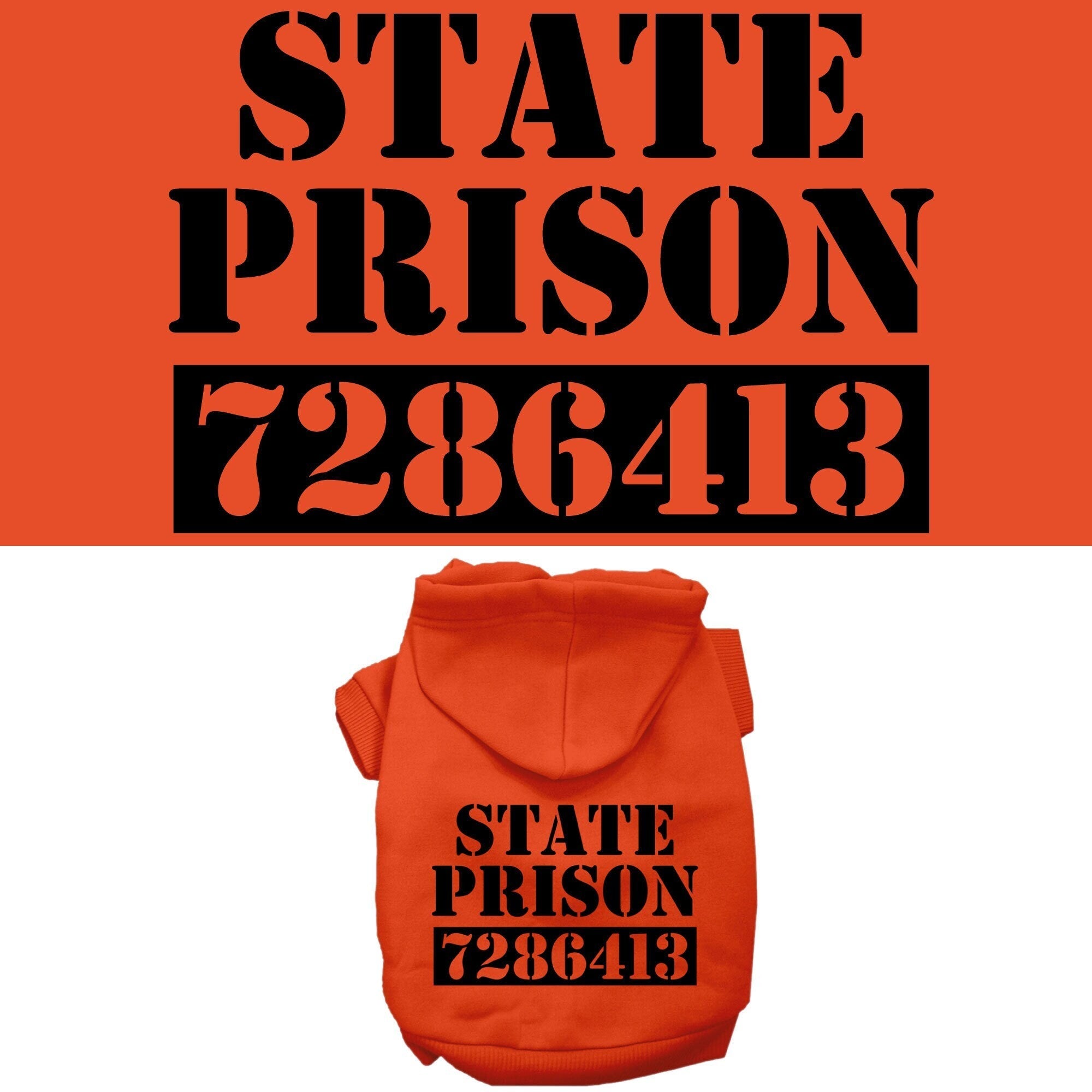 Halloween Pet Hoodie "Inmate Costume"