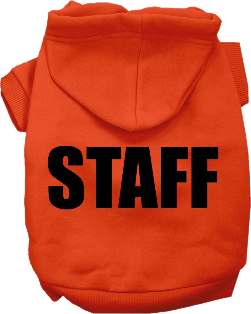 Halloween Pet Costume Hoodie Screen Printed, "Staff"