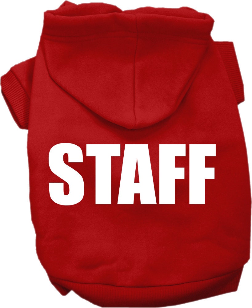 Halloween Pet Costume Hoodie Screen Printed, "Staff"