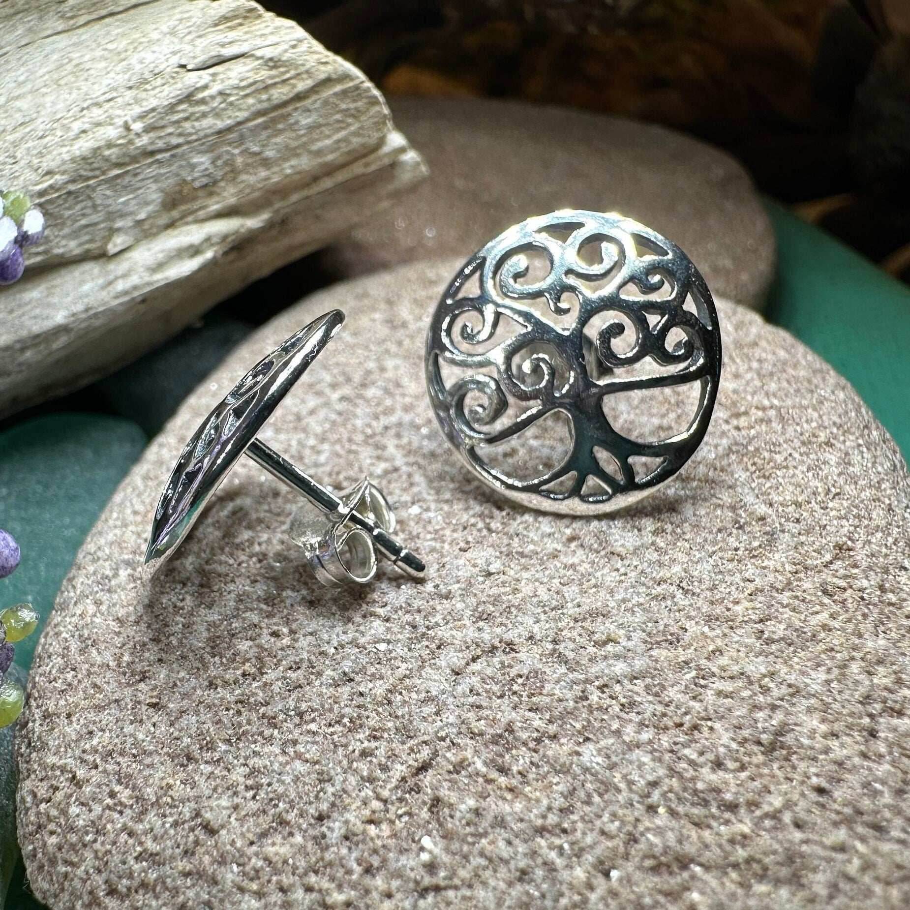 Muirenn Tree of Life Stud Earrings - 