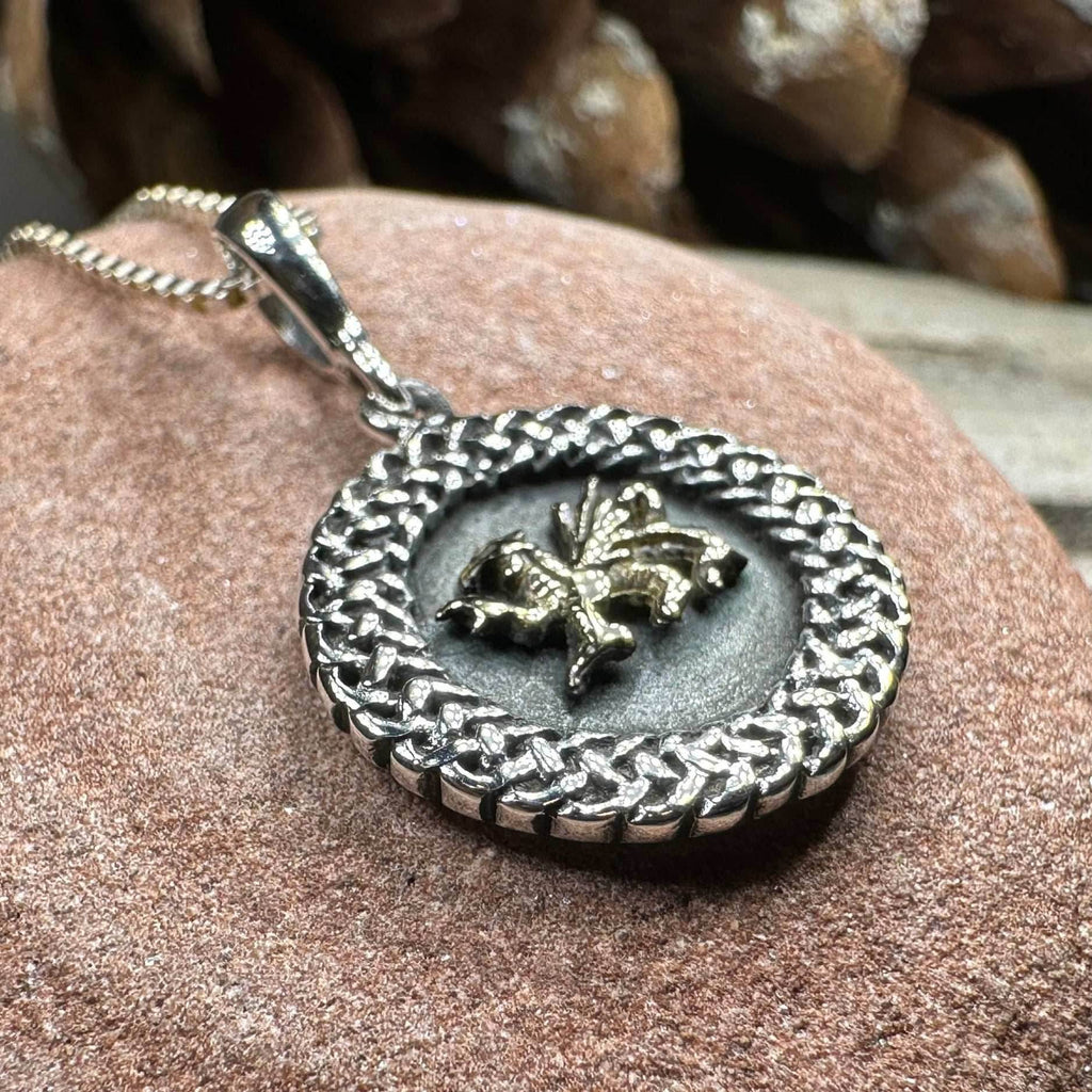 Welsh Dragon Celtic Necklace - 18