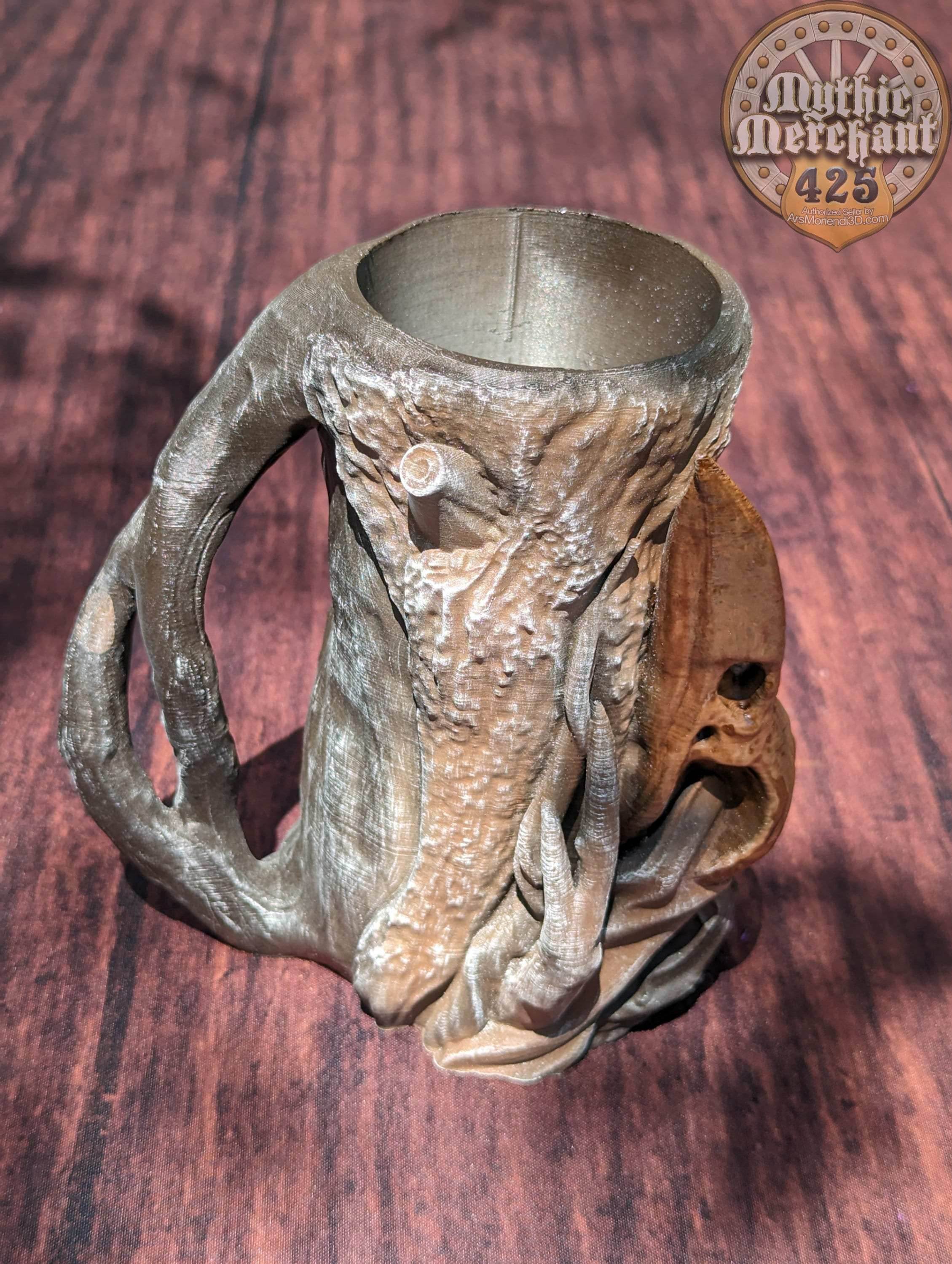Druid Class 3D Printed Koozie | Can Holder | Stein | DnD Player Gift | Dice Vault | RPG Dice Jail | Mythic Mugs by Ars Moriendi 3D - Black / Non Threaded-No Lid