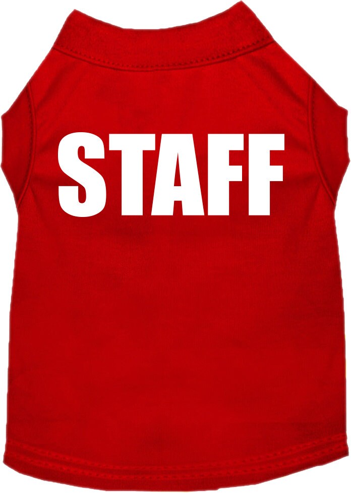 Pet Dog & Cat Shirt Screen Printed, "Staff Costume"