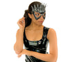Masquerade Crown Mask of Handmade Genuine Leather in Metallics - 