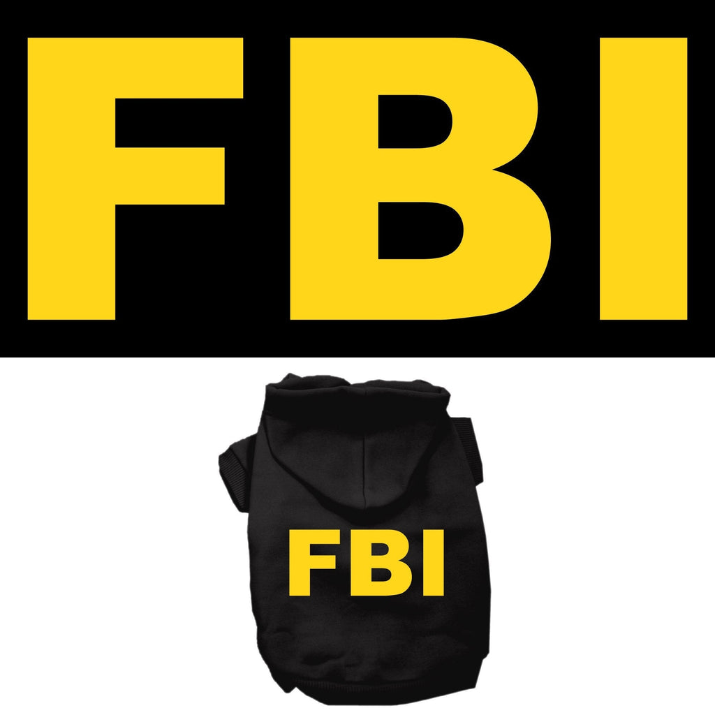 Halloween Pet Hoodie "FBI Costume"