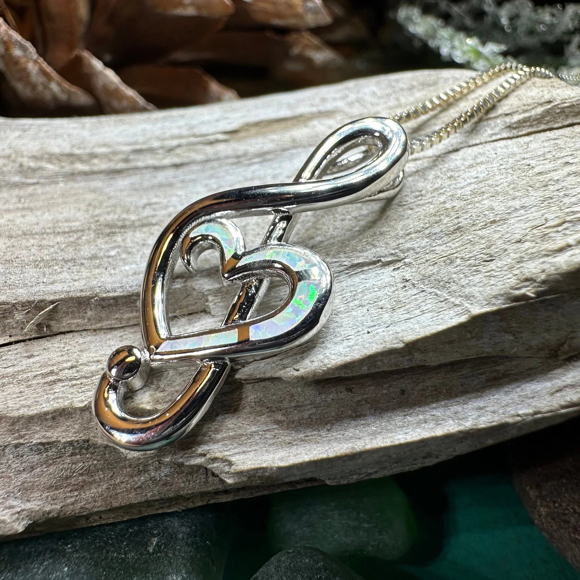 Opal Music Necklace