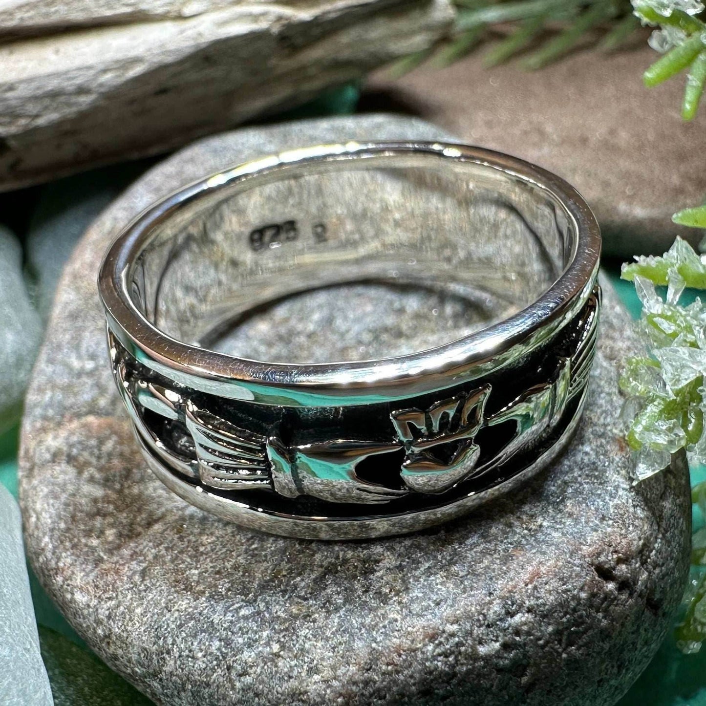 Celtic Claddagh Band Ring - 6