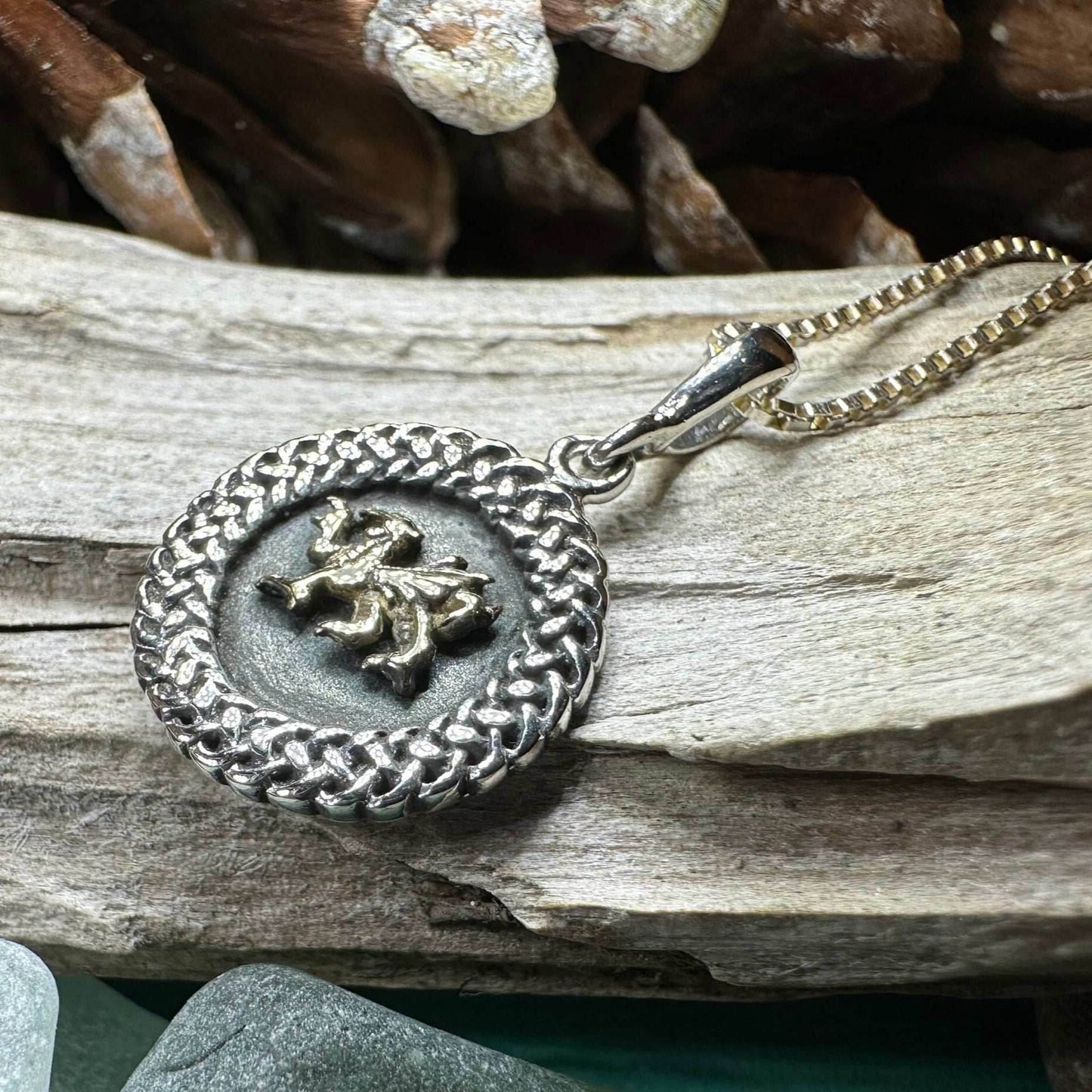 Welsh Dragon Celtic Necklace - 18