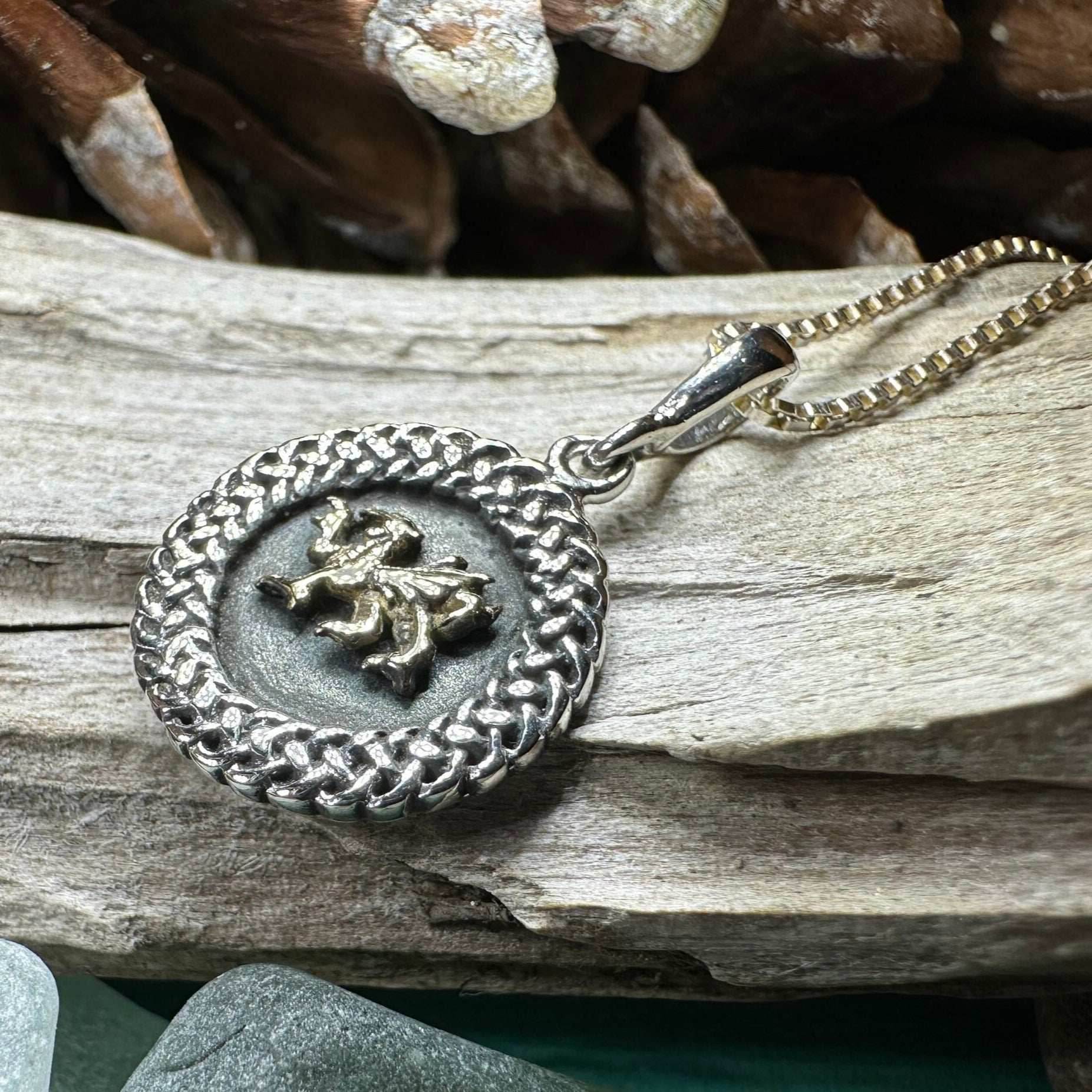 Welsh Dragon Celtic Necklace - 18