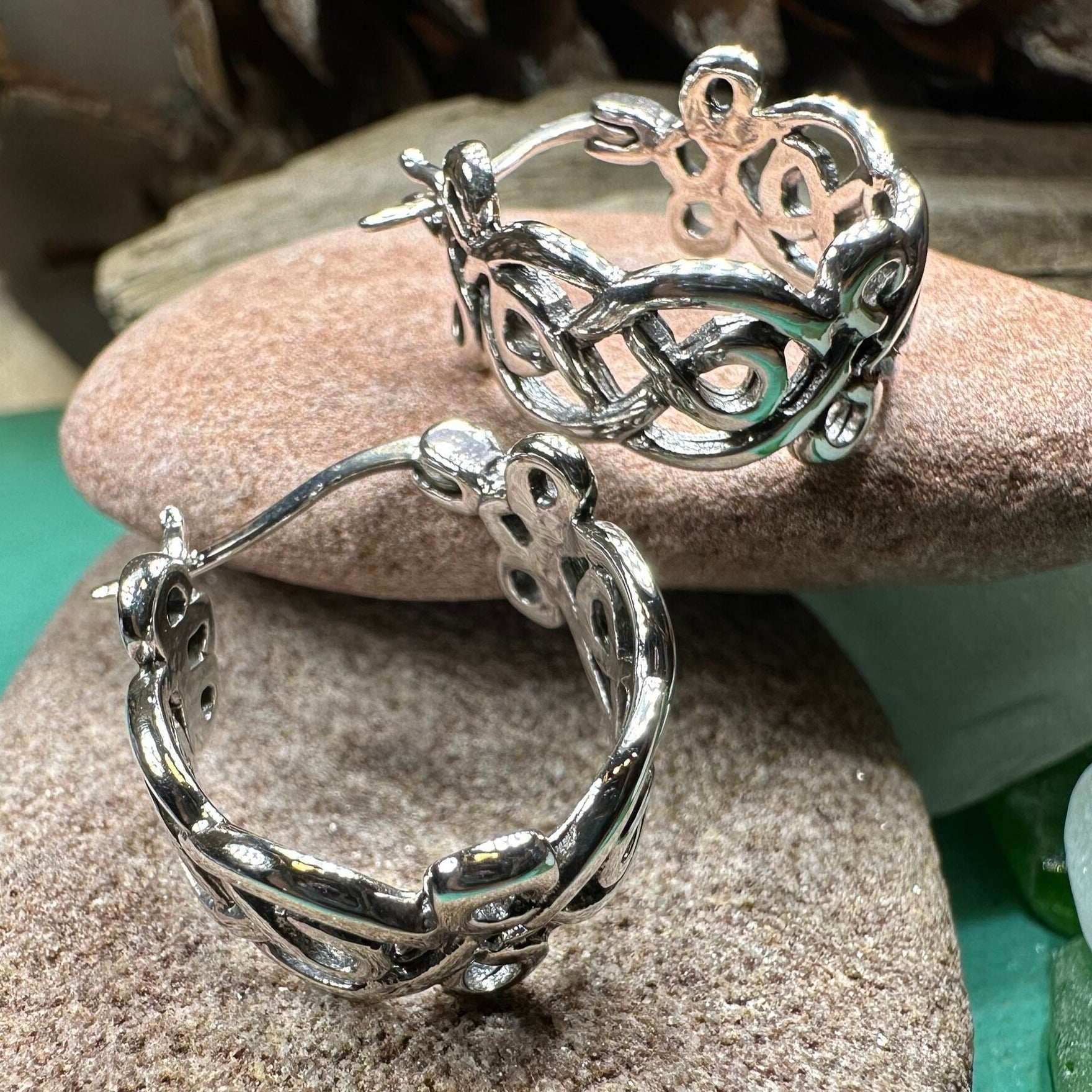 Laretta Celtic Hoop Earrings - 