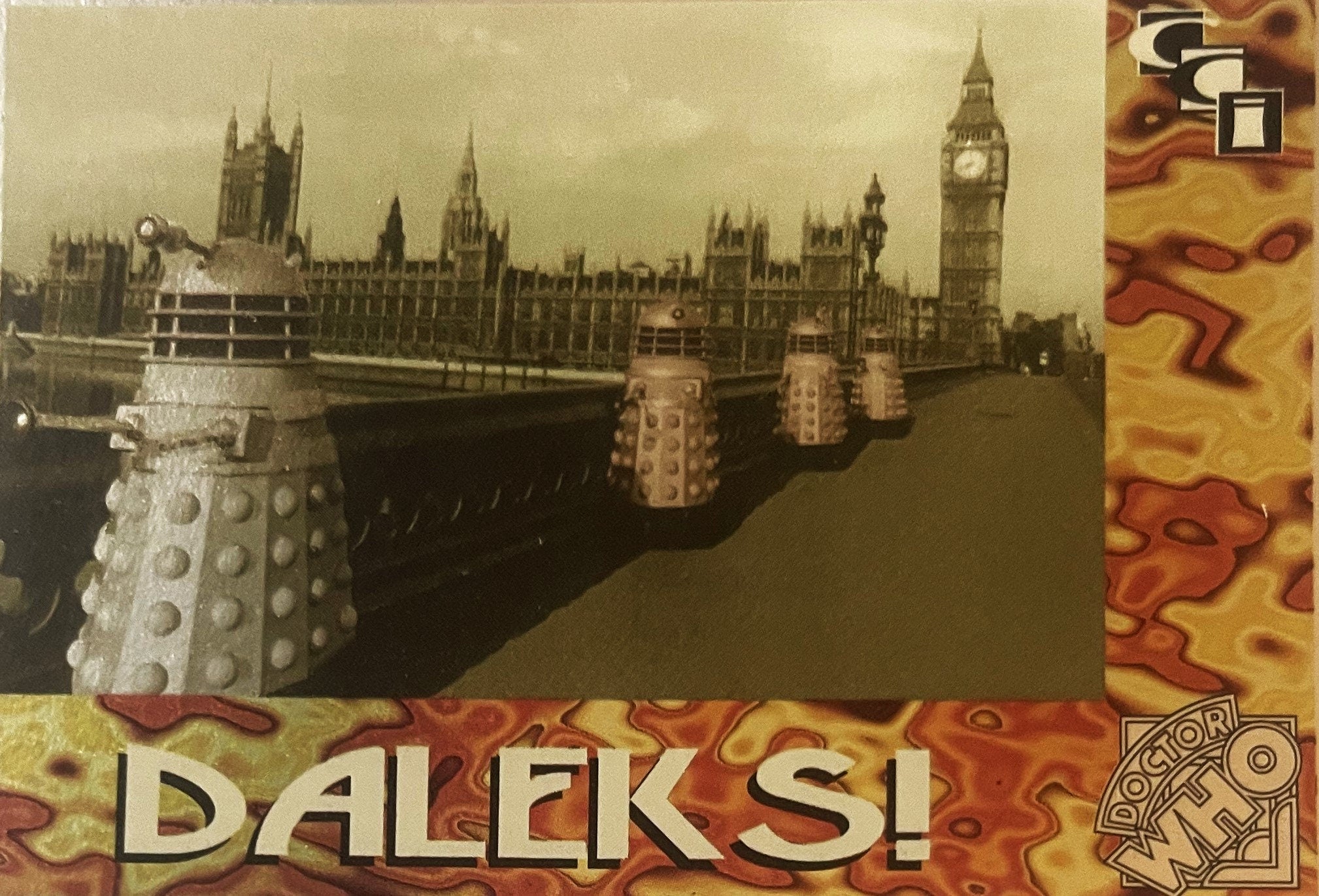 🛸 Vintage 1994 Doctor Who Daleks Foil Trading Cards — Cards 1–3 of 6