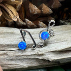 Opal Music Note Stud Earrings - Blue