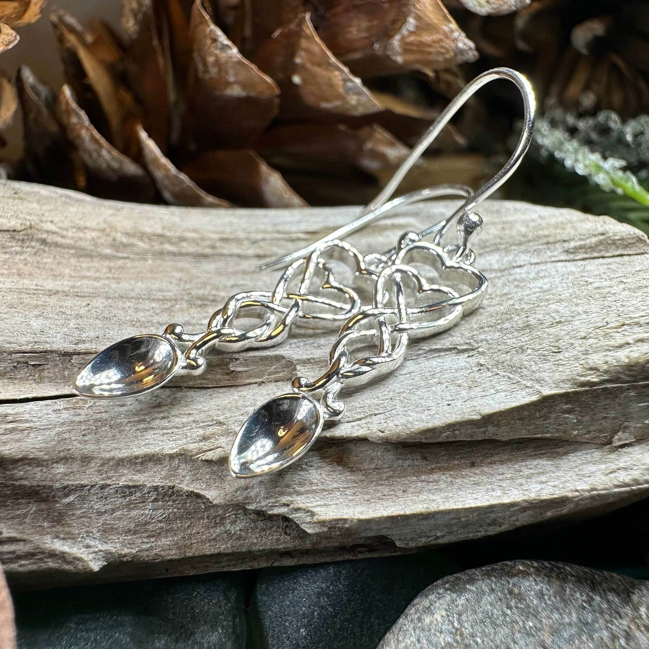 Welsh Love Spoon Earrings - 