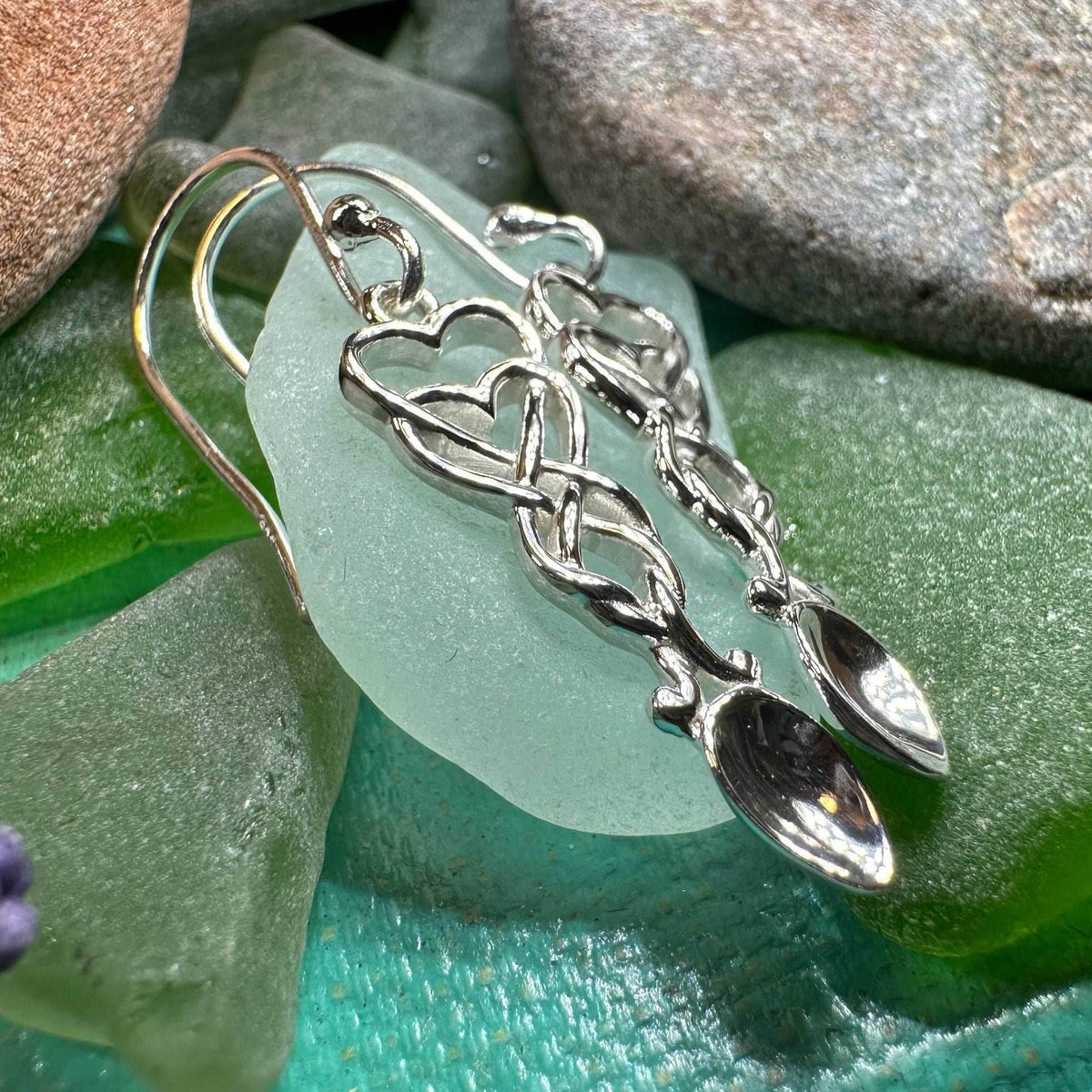Welsh Love Spoon Earrings - 