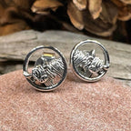 Scruffy Coo Highland Cow Post Earrings - 