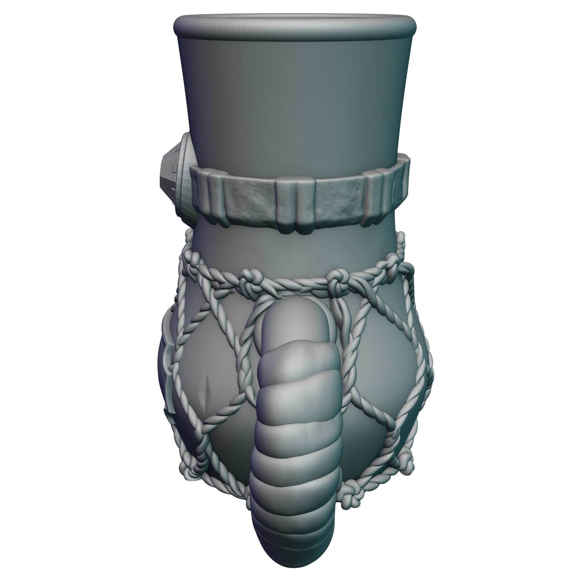 Wizard 3D Printed Mythic Mug Dice Vault & DnD Can Holder- Mythic Mugs- Ars Moriendi 3D - Unlock Arcane Wonders! - Black / Non Threaded-No Lid