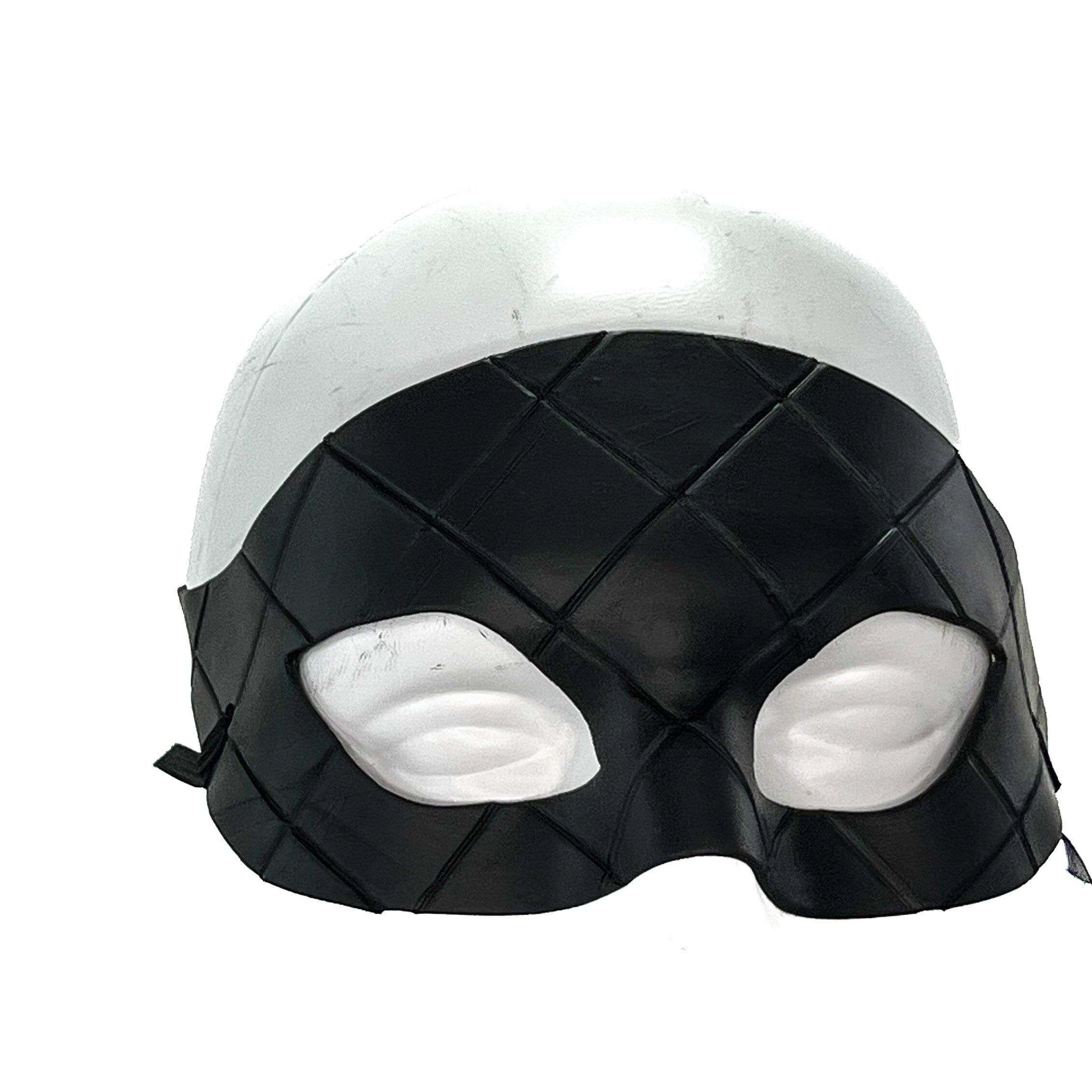 Masquerade Handmade Genuine Leather Mask in Black for Masquerades Halloween or Cosplay - 