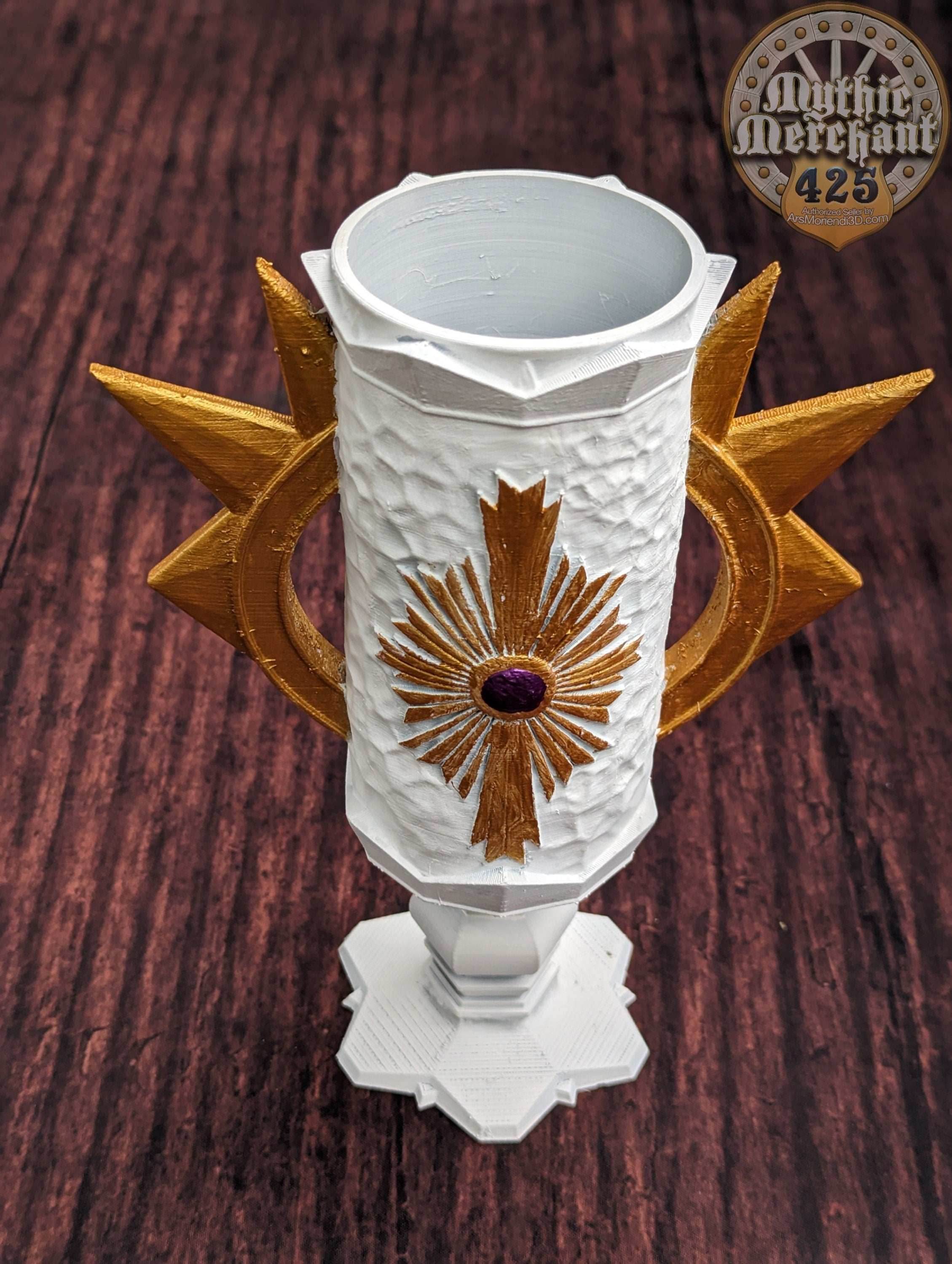 Paladin 3D Printed Can Holder- Mythic Mugs Collection by Ars Moriendi 3D- Embrace Virtue and Valor! - Black / Non Threaded-No Lid