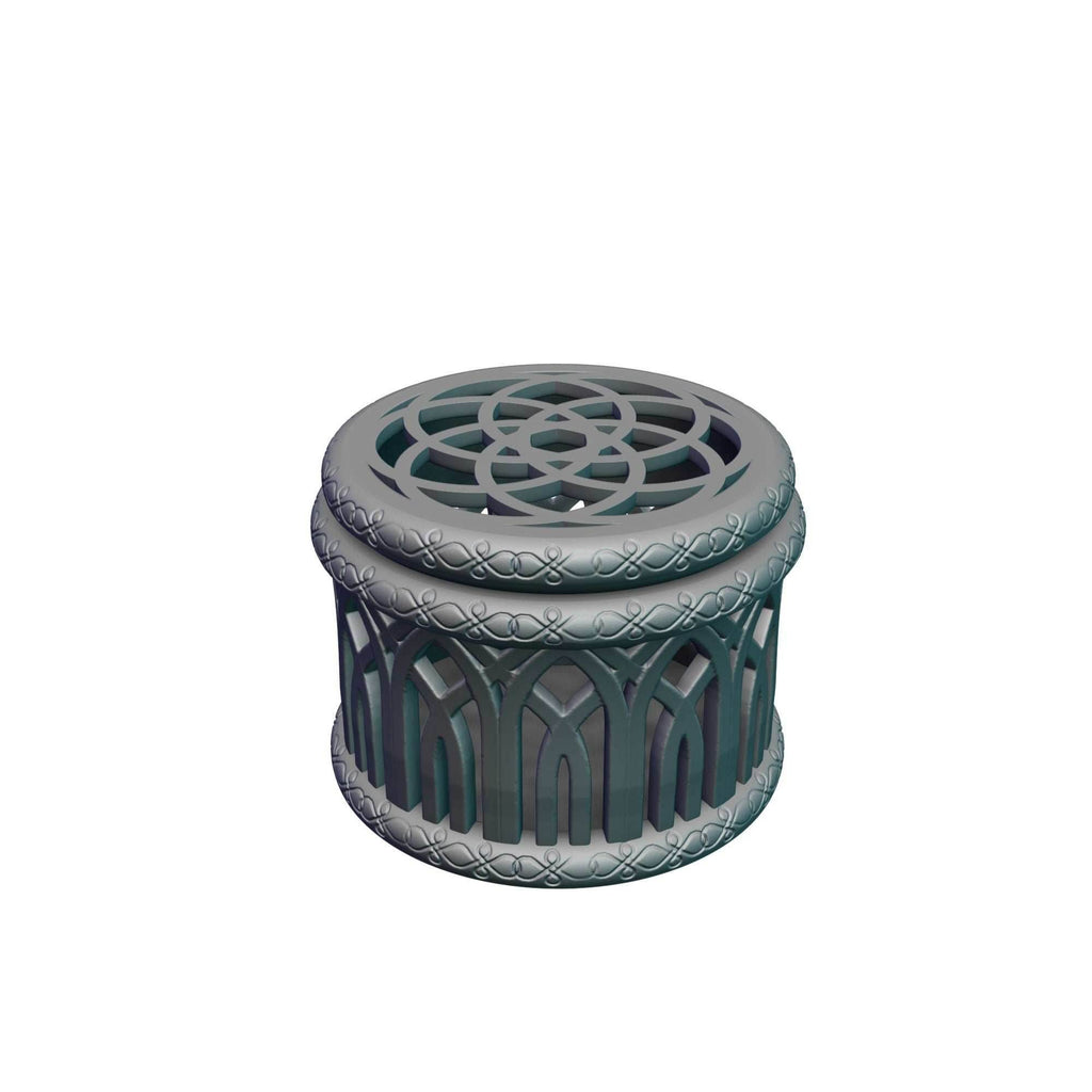 Elf 3D Printed Dice Jail | Dice Vault | Dice Box | Mythic Mugs Collection by Ars Moriendi 3D- Embrace the Elegance of Elven Enchantment! - Black / Yes- Include Random Dice Set