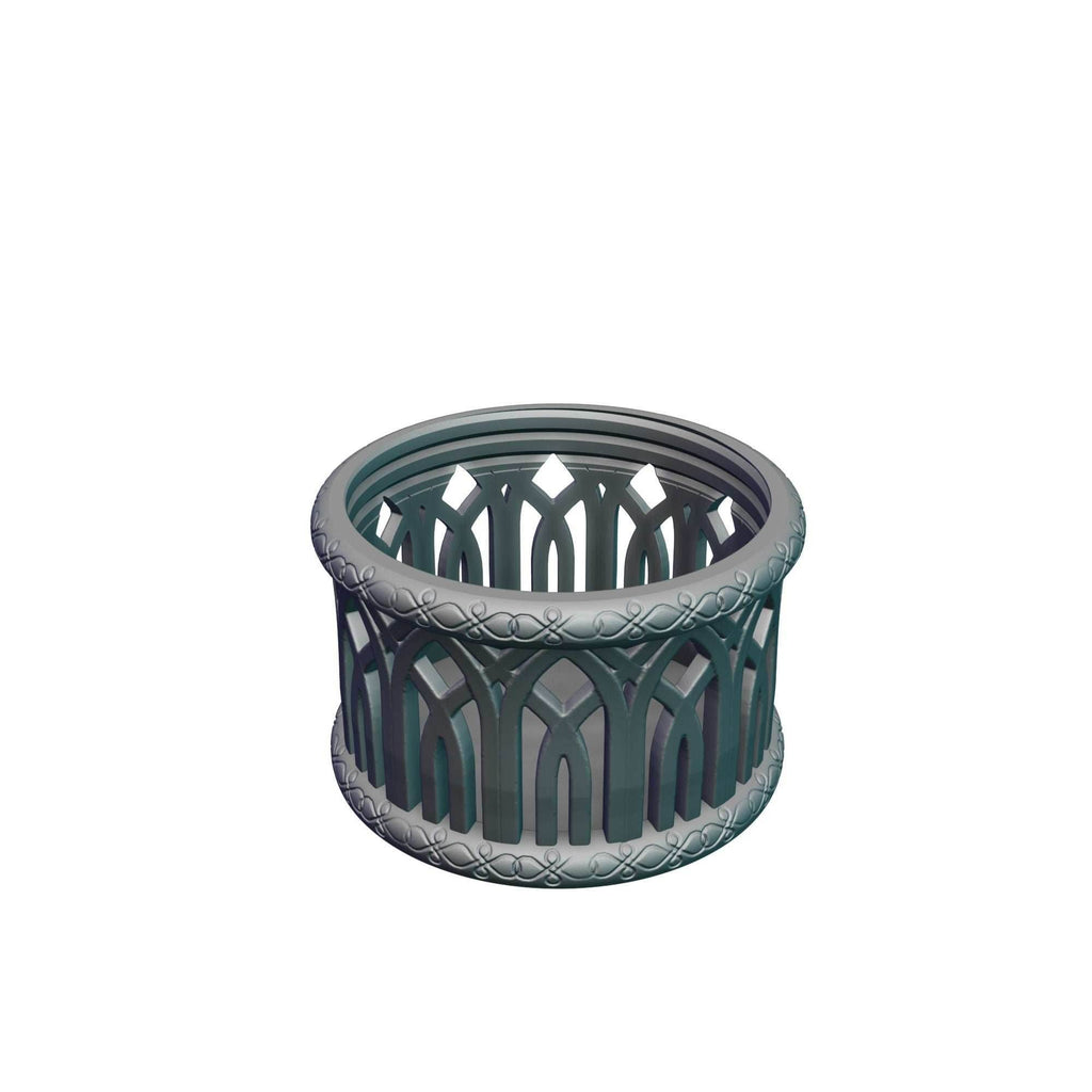 Elf 3D Printed Dice Jail | Dice Vault | Dice Box | Mythic Mugs Collection by Ars Moriendi 3D- Embrace the Elegance of Elven Enchantment! - Black / Yes- Include Random Dice Set