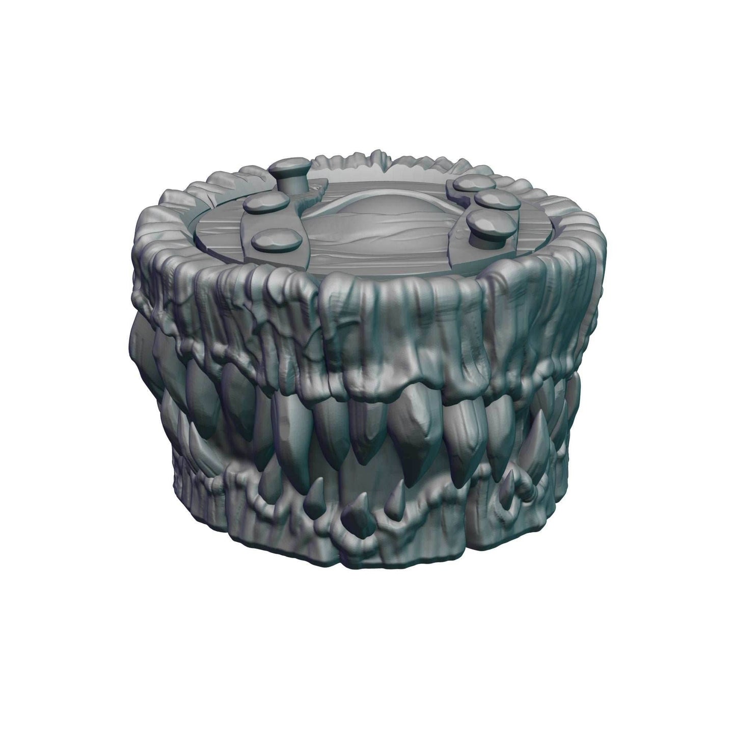 Mimic Monster 3D Printed Dice Jail | Dice Vault | Dice Storage Box | Tabletop Coaster | DnD Player Gift | Mythic Mugs by Ars Moriendi 3D - Black / Yes- Include Random Dice Set