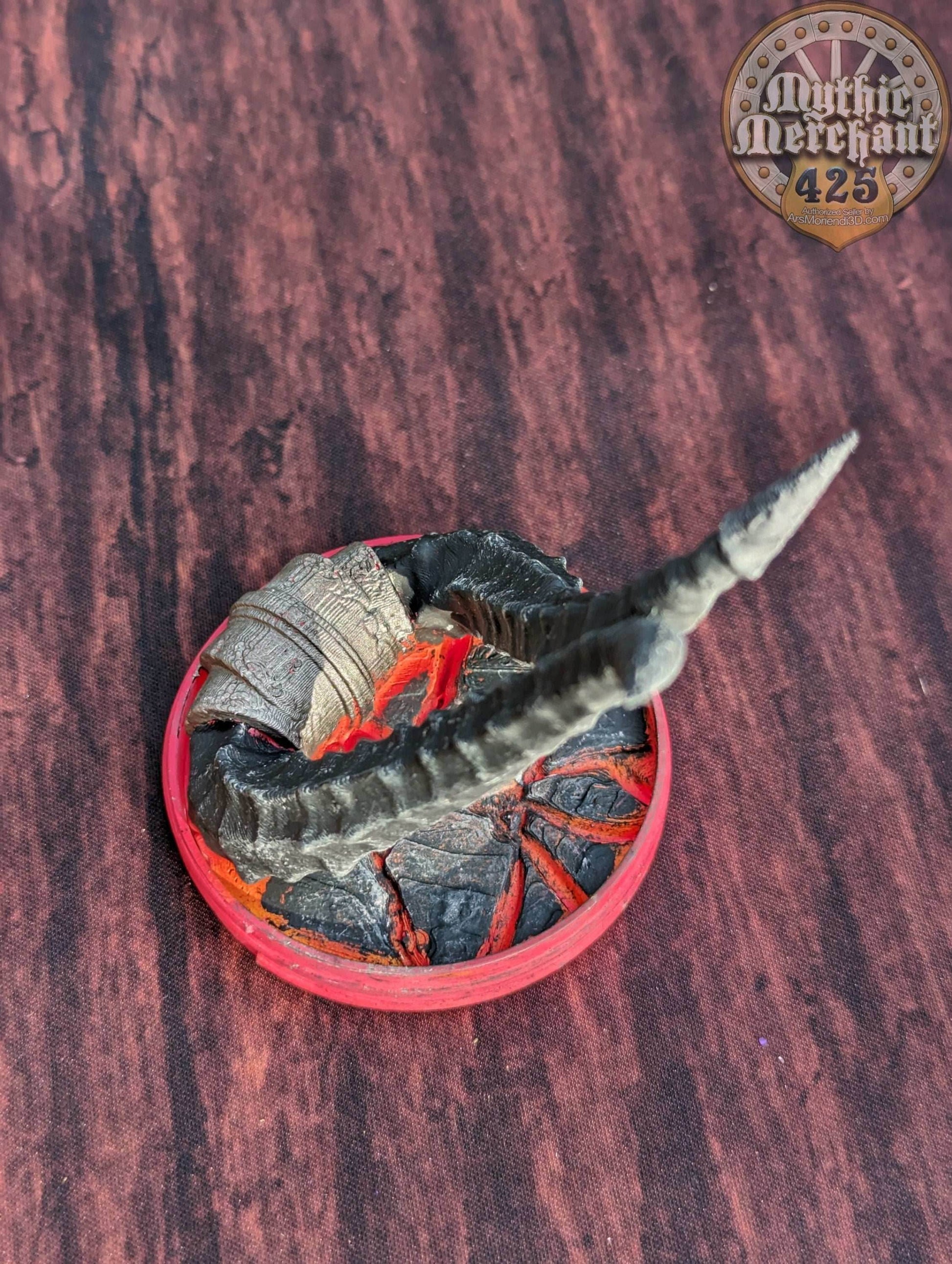 Demon-Blooded Tiefling 3D Printed Mythic Mug Stein | Tabletop RPG Dice Gaming Cosplay | Dungeons and Dragons D&D Wargaming | Drink Koozie - Black / Non Threaded-No Lid