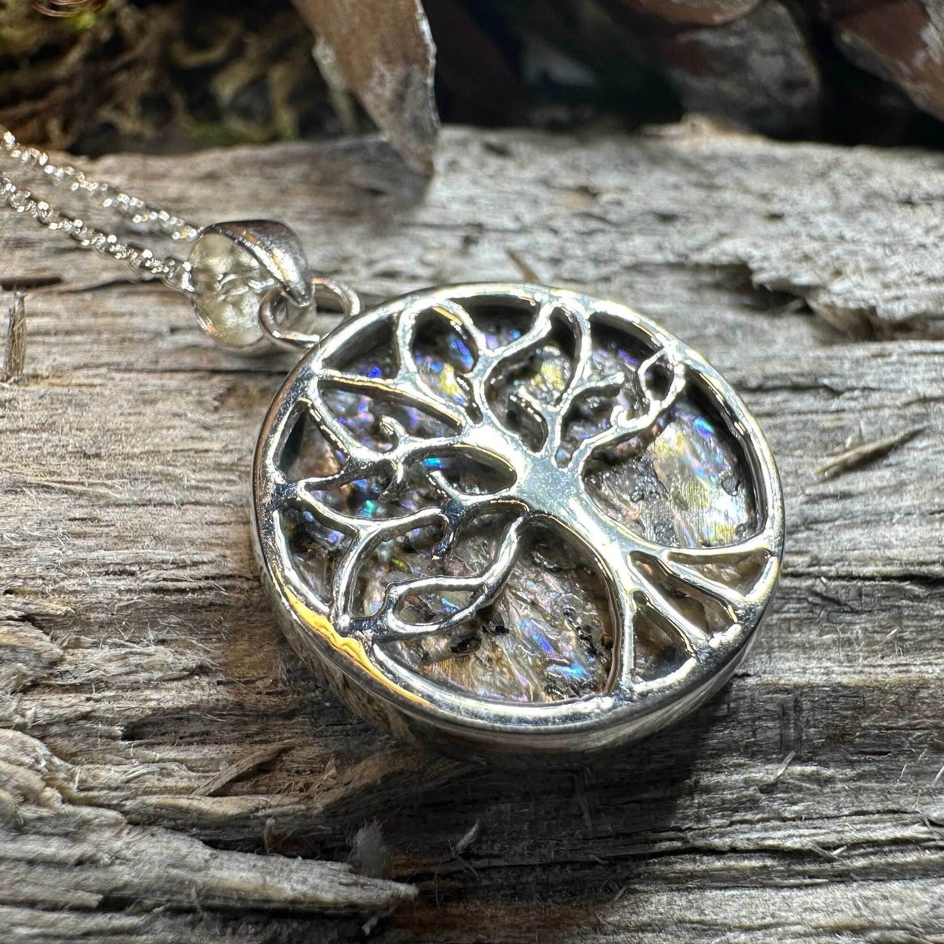 Rotri Tree of Life Necklace - 18 / abalone shell