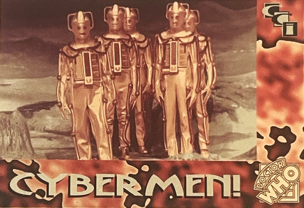 🤖 Vintage 1994 Doctor Who Cybermen Foil Trading Cards — Cards 4–6 of 6 (Set)