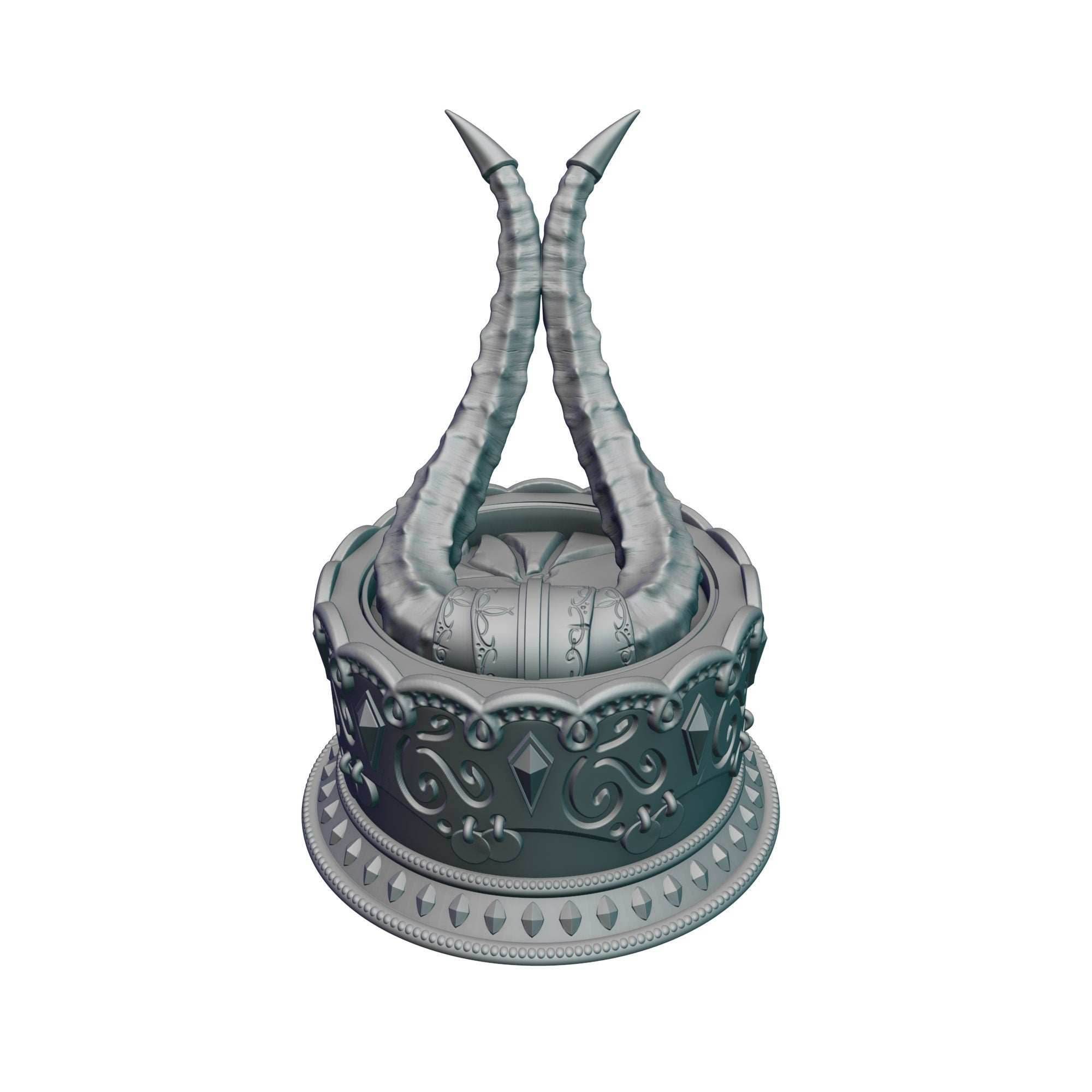 Demon Blooded Tiefling 3D Printed Dice Jail- Mythic Mugs Collection by Ars Moriendi 3D- Unleash Fiendish Elegance! - Black / Yes- Include Random Dice Set
