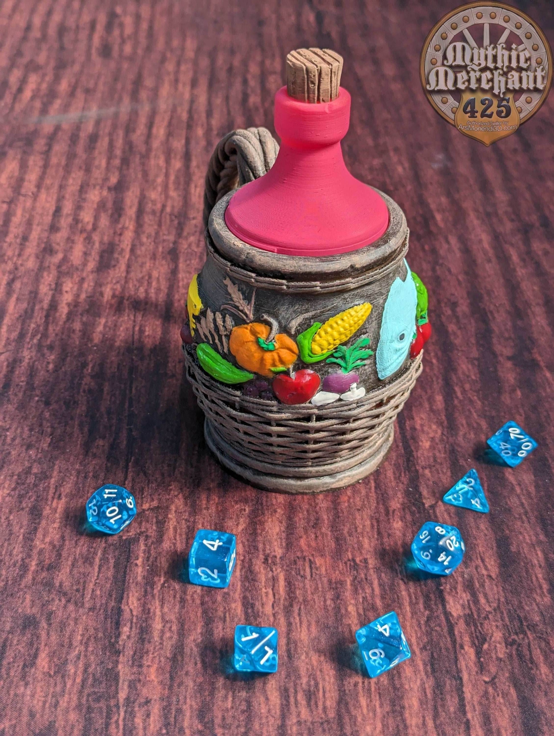 Halfling Hobbit 3D Printed Can Holder- Mythic Mugs Collection by Ars Moriendi 3D- Embark on a Hobbit's Journey! - Black / Non Threaded-No Lid