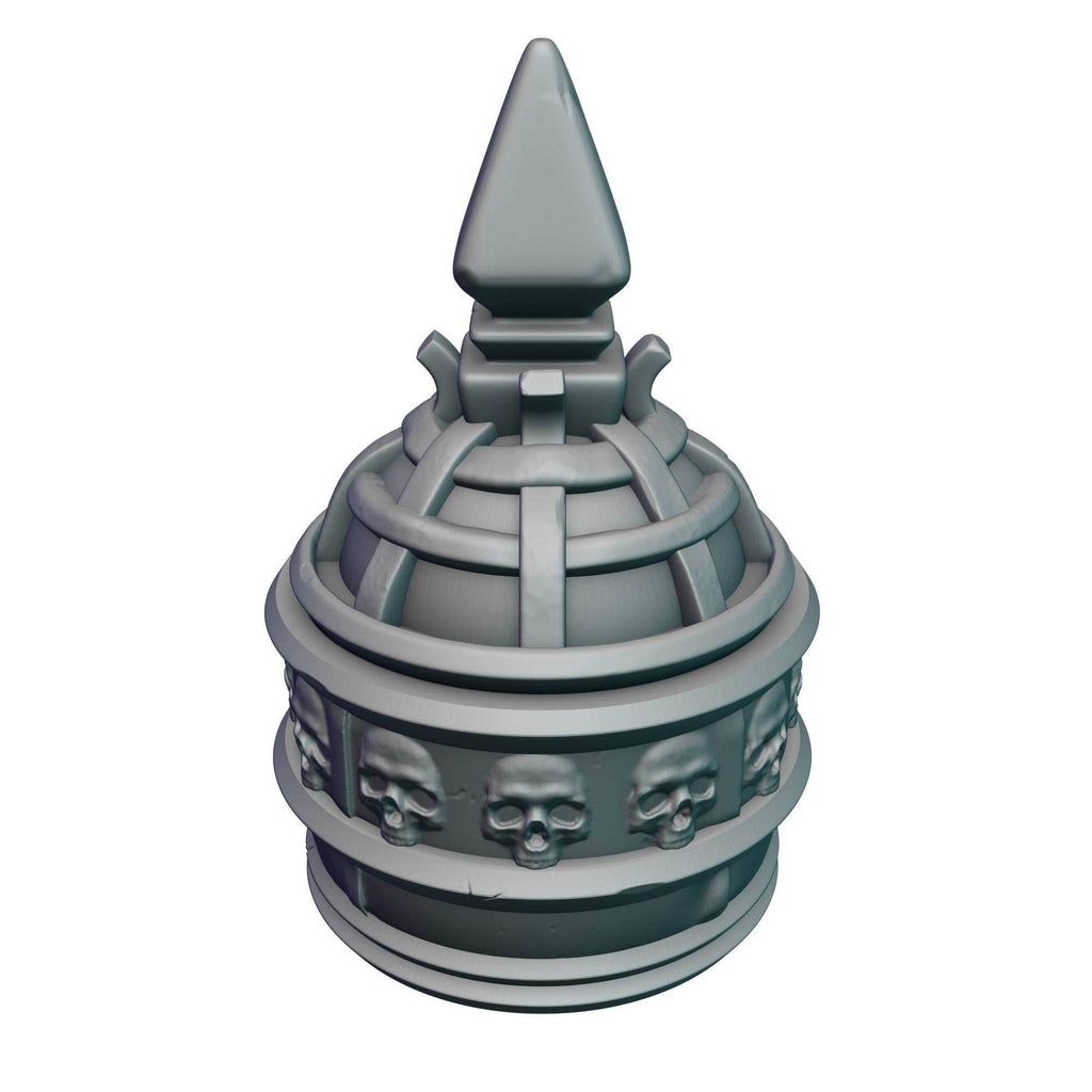 Necromancer 3D Printed Dice Jail | RPG Dice Vault | D20 Storage Box | Fantasy RPG Cosplay - Wargaming - Harness Dark Arts & Undying Spirits - Black / Yes- Include Random Dice Set