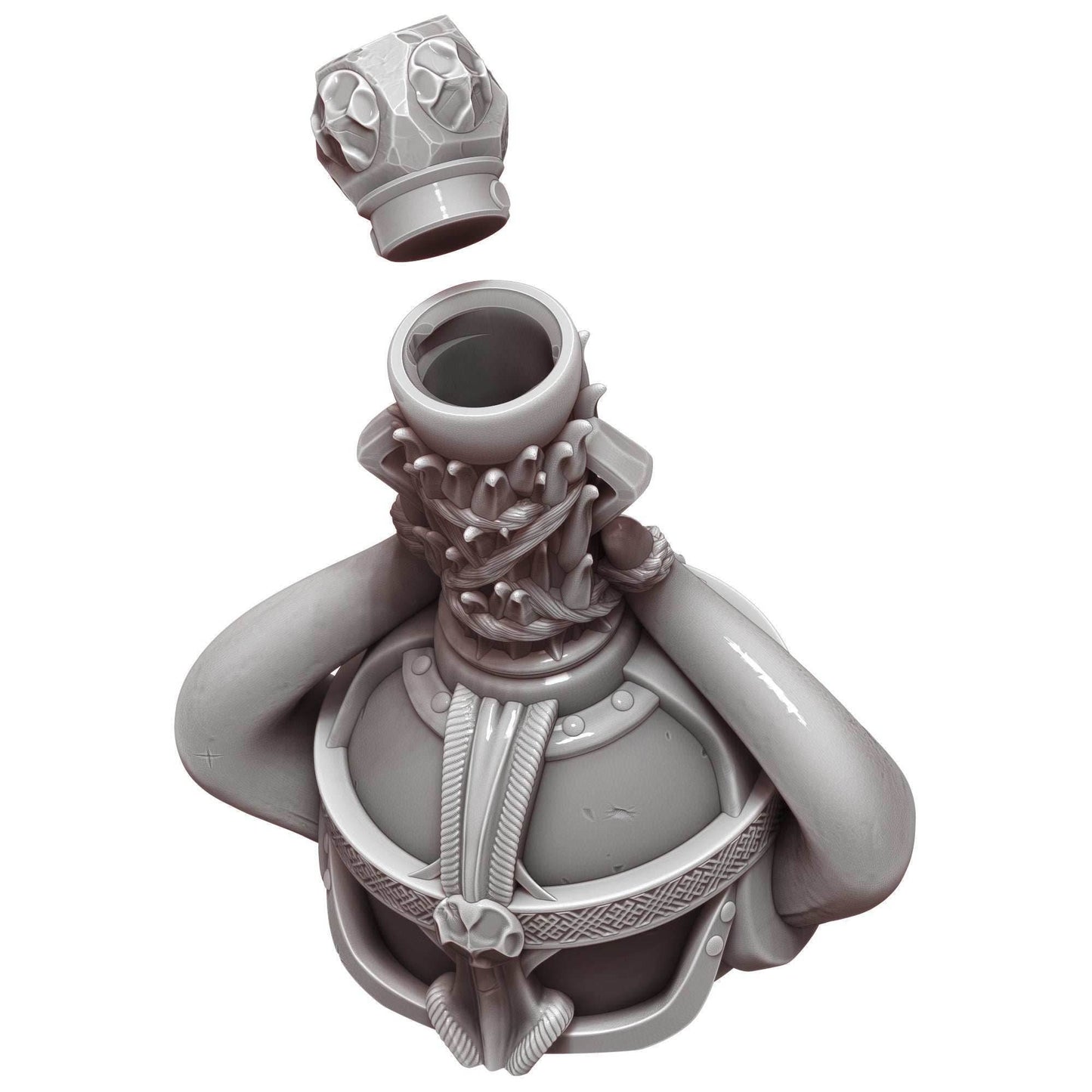 Frost Giant's Strength Potion 3D Printed Dice Jail | RPG Dice Vault | D20 Storage Box | Wargaming - Player Gift - Embrace Icy Power! - Black / Yes- Include Random Dice Set