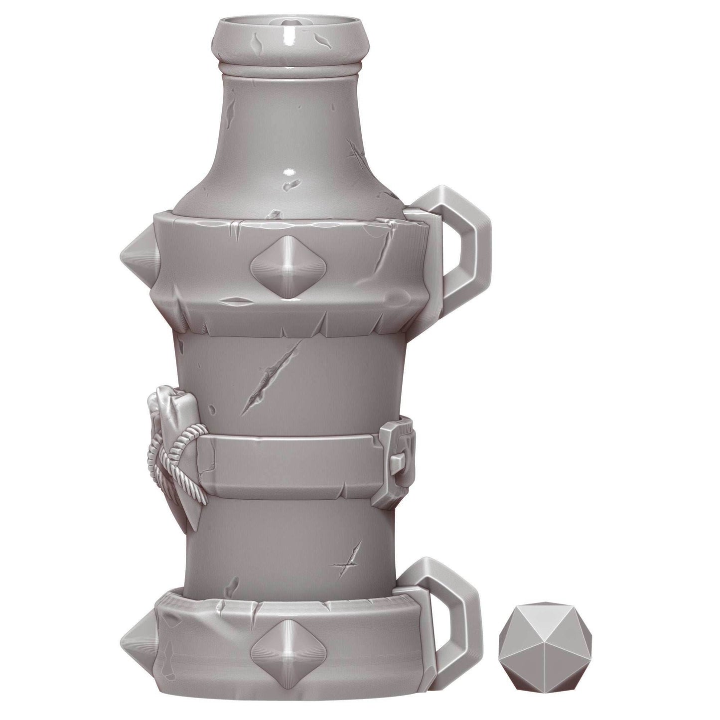 Ogre's Strength Potion 3D Printed Dice Jail | RPG Dice Vault | D20 Storage Box | Player Gift - Channel Massive Power! - Black / Yes- Include Random Dice Set