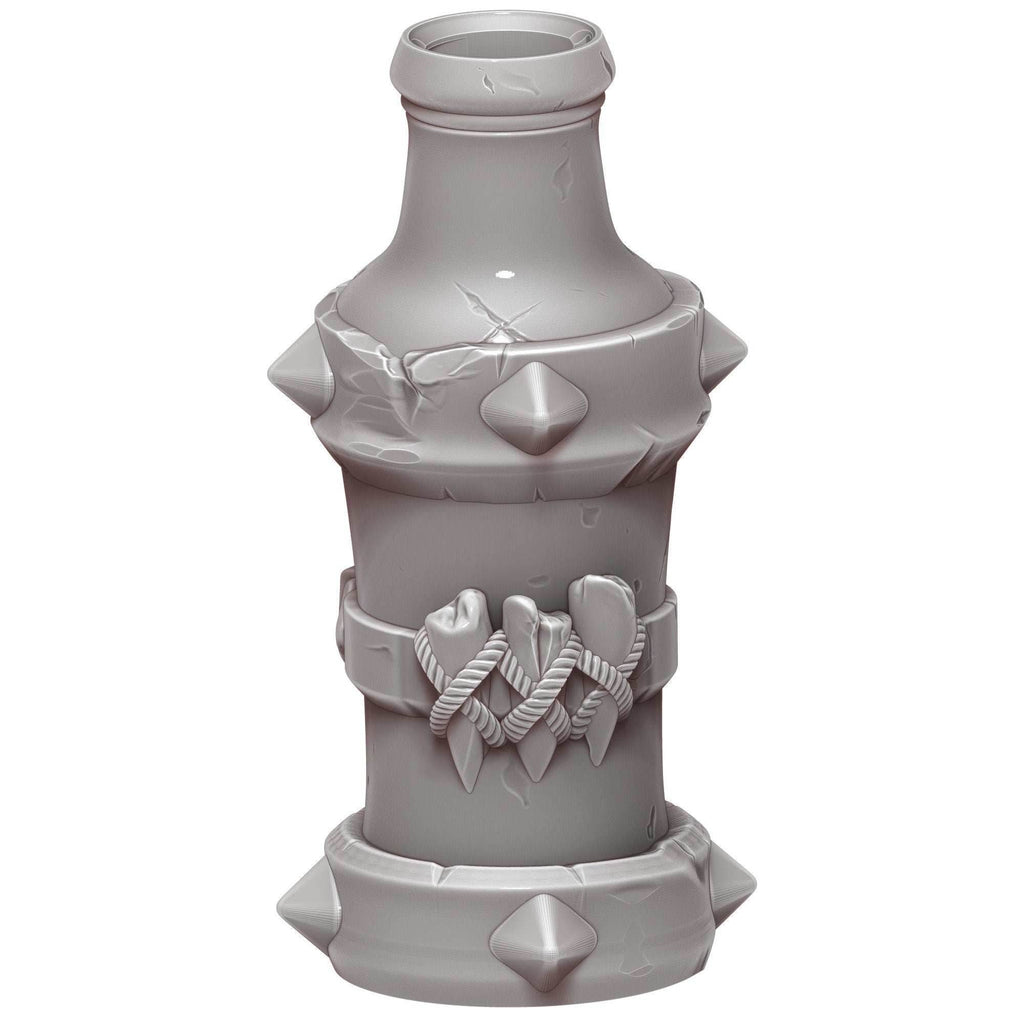 Ogre's Strength Potion 3D Printed Dice Jail | RPG Dice Vault | D20 Storage Box | Player Gift - Channel Massive Power! - Black / Yes- Include Random Dice Set