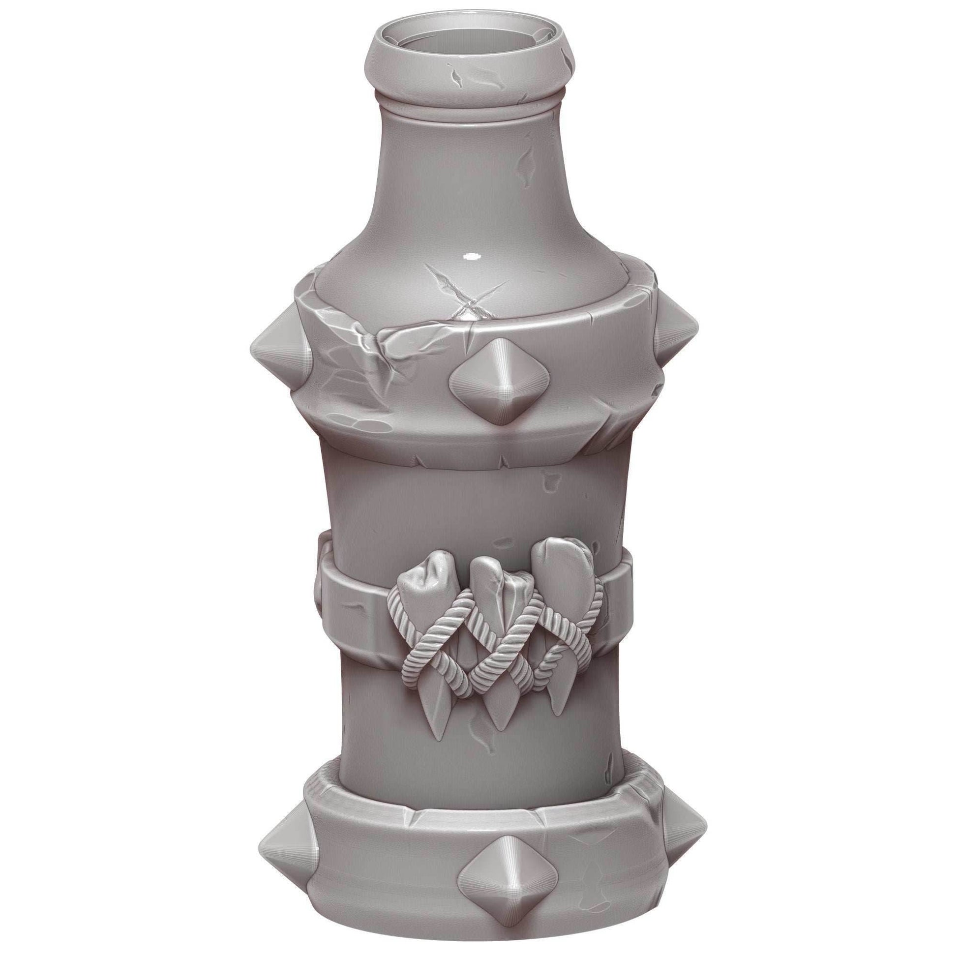 Ogre's Strength Potion 3D Printed Dice Jail | RPG Dice Vault | D20 Storage Box | Player Gift - Channel Massive Power! - Black / Yes- Include Random Dice Set