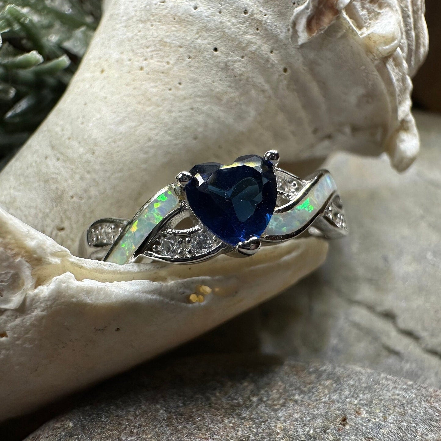 Geena Opal Celtic Ring