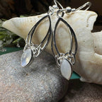 Lalvyna Trinity Knot Moonstone Earrings - 