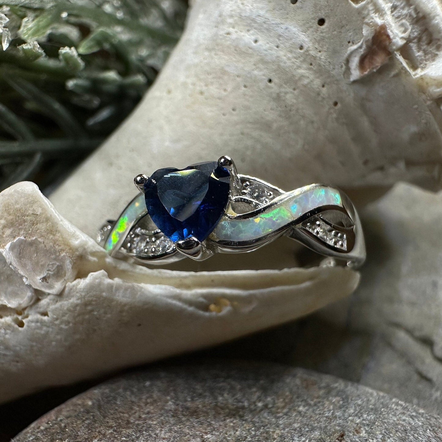 Geena Opal Celtic Ring