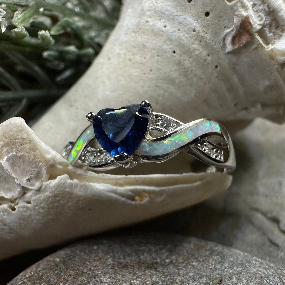 Geena Opal Celtic Ring